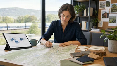 Tourismusmanagerin plant ein nachhaltiges Reiseziel