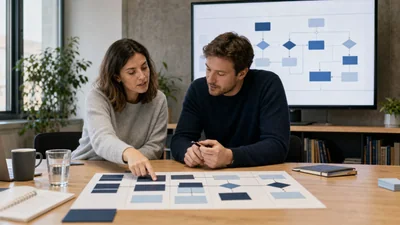Fachleute digitalisieren einen Geschäftsprozess