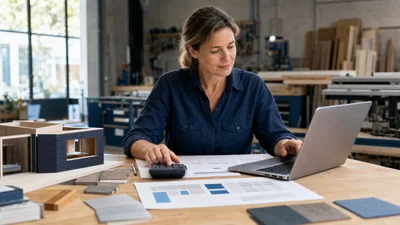 Technische Fachkraft erarbeitet einen Budgetplan
