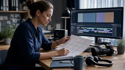 Medienmanagerin plant eine digitale Videoproduktion