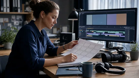 Medienmanagerin plant eine digitale Videoproduktion